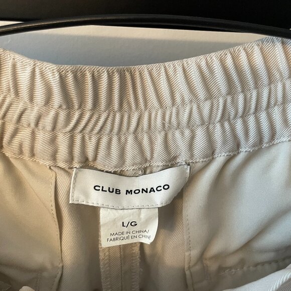 Club Monaco Relaxed Drawstring Pants – Sandstone Beige (Large) - Picture 3 of 6